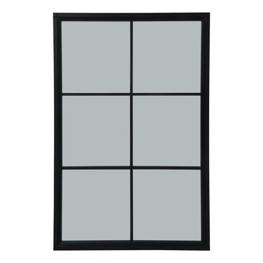 Skandi London Black Wood XL Window Mirror - Skandi London