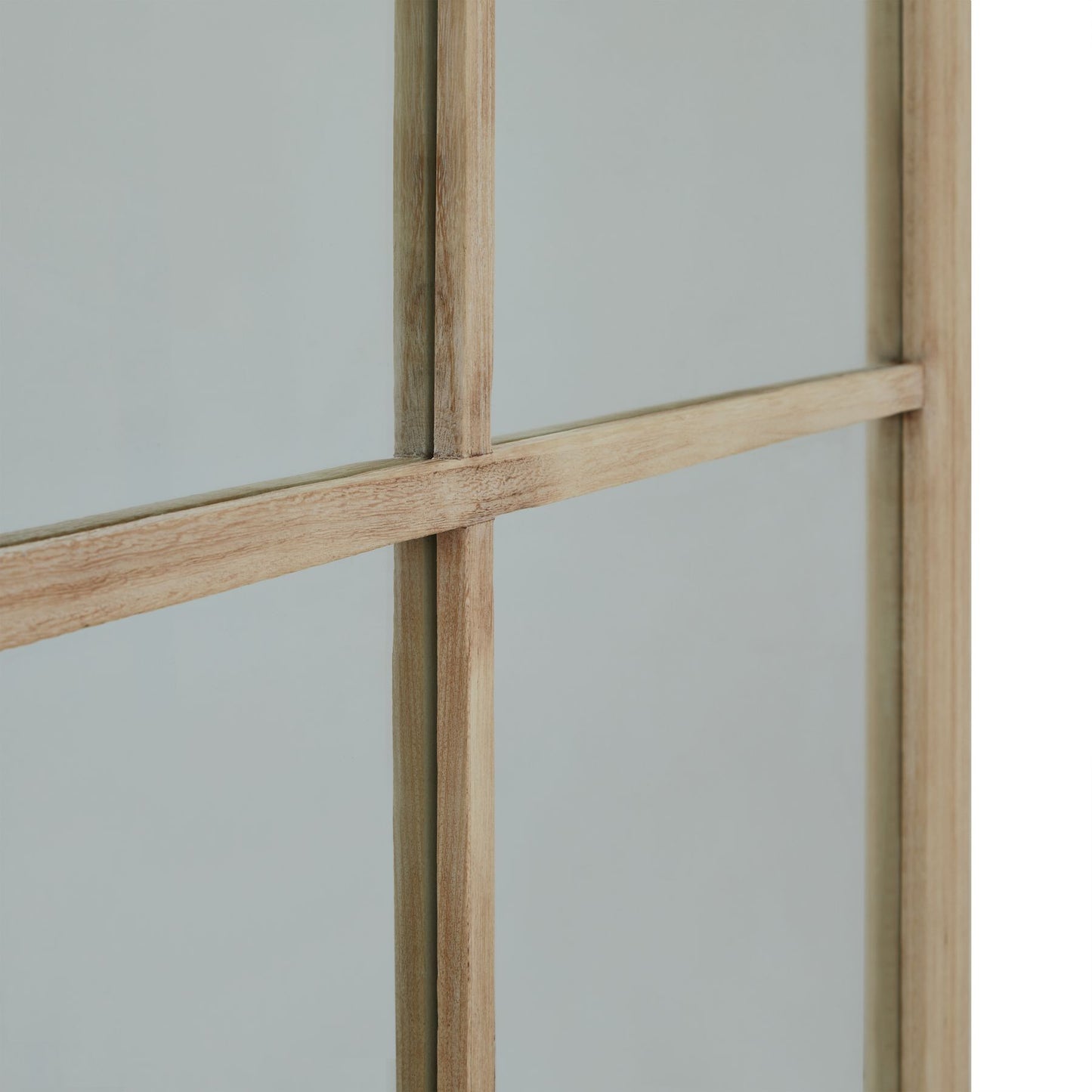 Skandi London Washed Wood XL Window Mirror - Skandi London