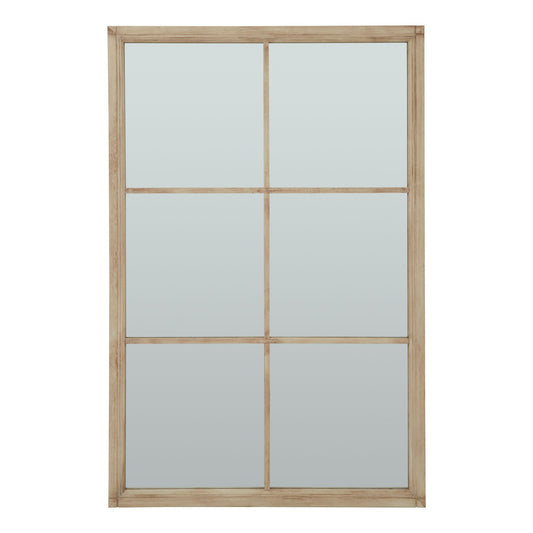 Skandi London Washed Wood XL Window Mirror - Skandi London