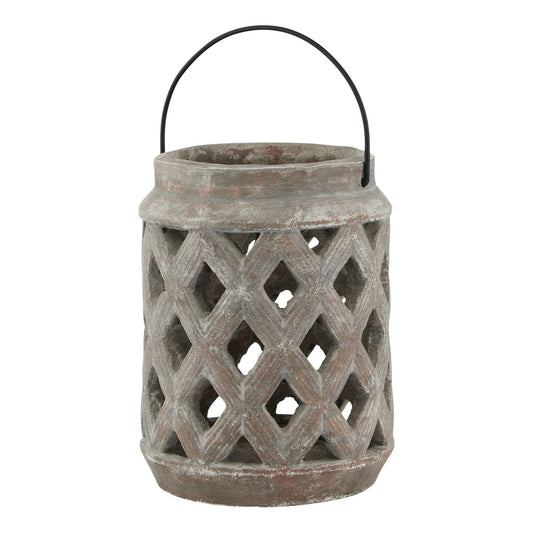 Lofoten Brown Large Lattice Lantern - Skandi London