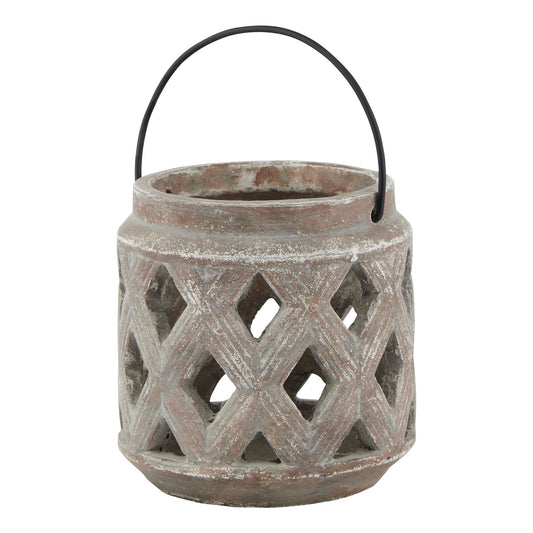 Lofoten Brown Lattice Lantern - Skandi London