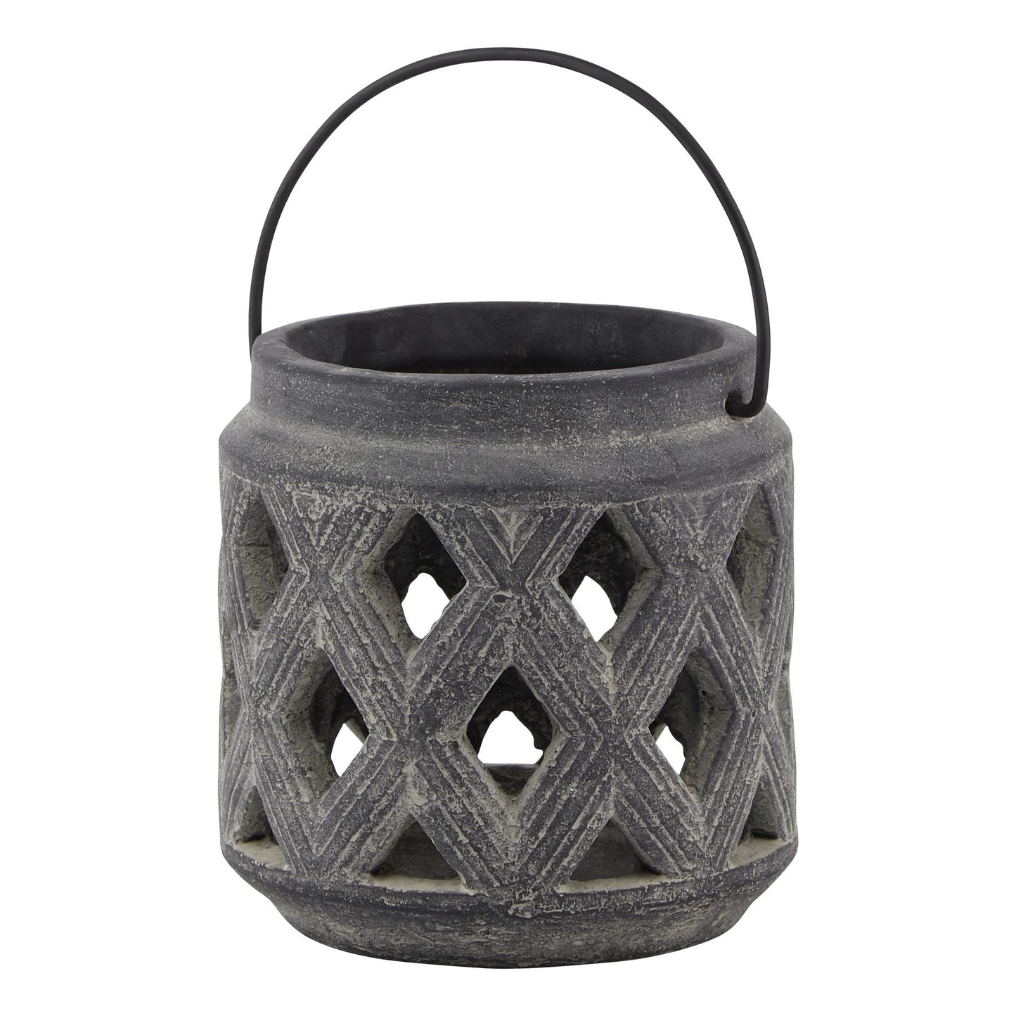Malmo Grey Lattice Lantern - Skandi London