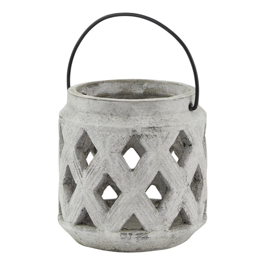 Maloy Stone Lattice Lantern - Skandi London