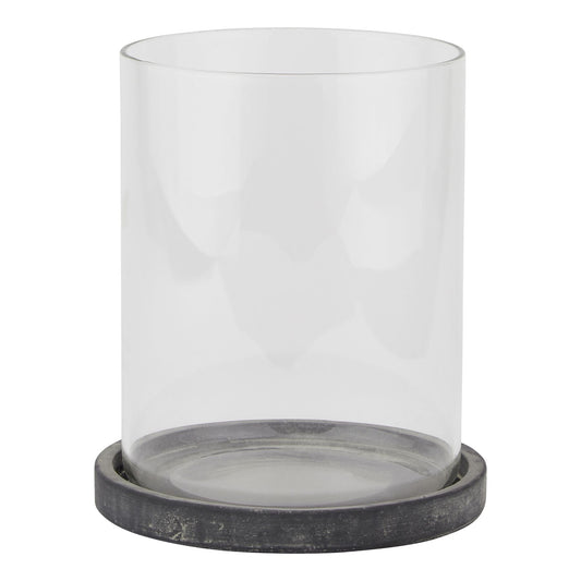 Malmo Grey Large Hurricane Lantern - Skandi London