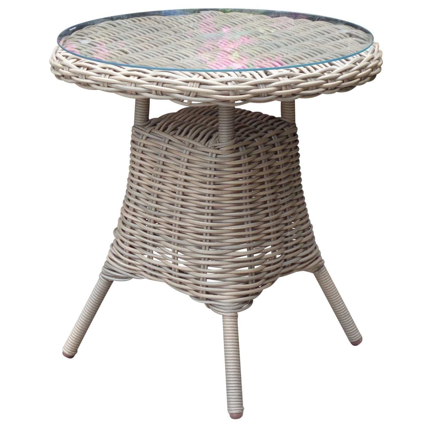 Amalfi Collection Outdoor Bistro Table With Glass Top - Skandi London