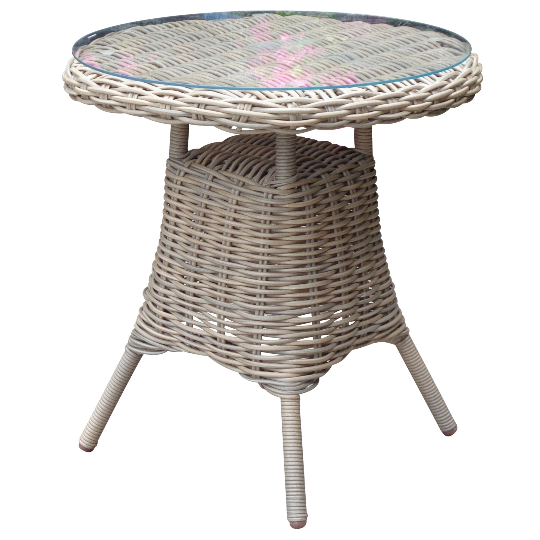 Amalfi Collection Outdoor Bistro Table With Glass Top - Skandi London