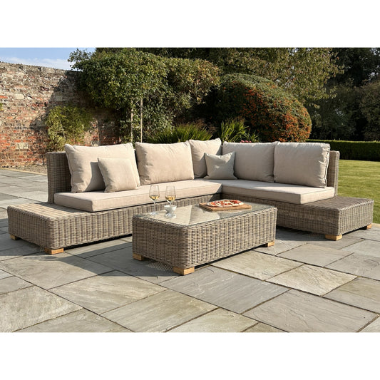 Capri Collection Outdoor Large Corner And Coffee Table Set - Skandi London