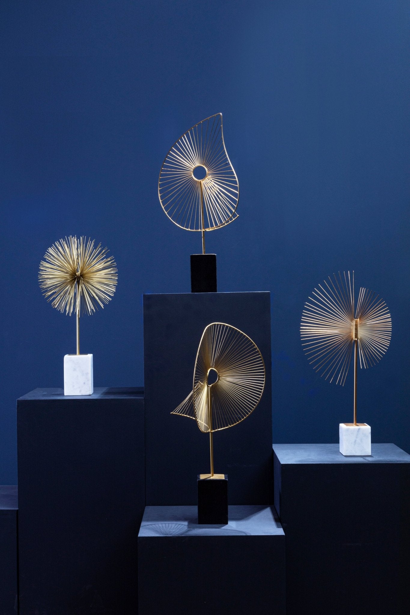 Kaspar Gold Finish Spiral Sculpture - Skandi London