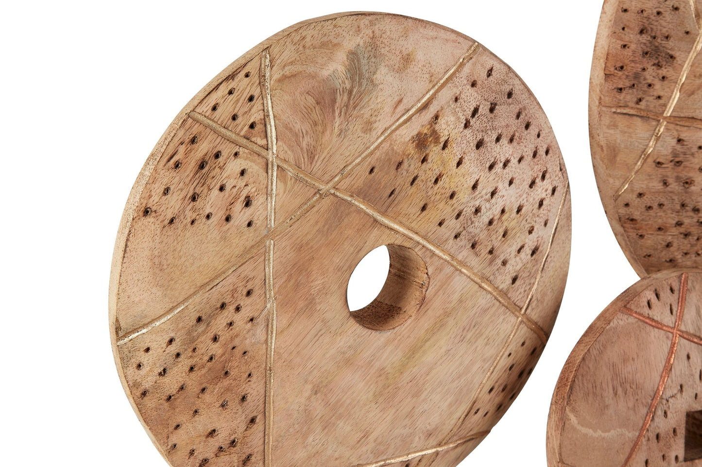 Daved 4 Disc Wooden Sculpture - Skandi London