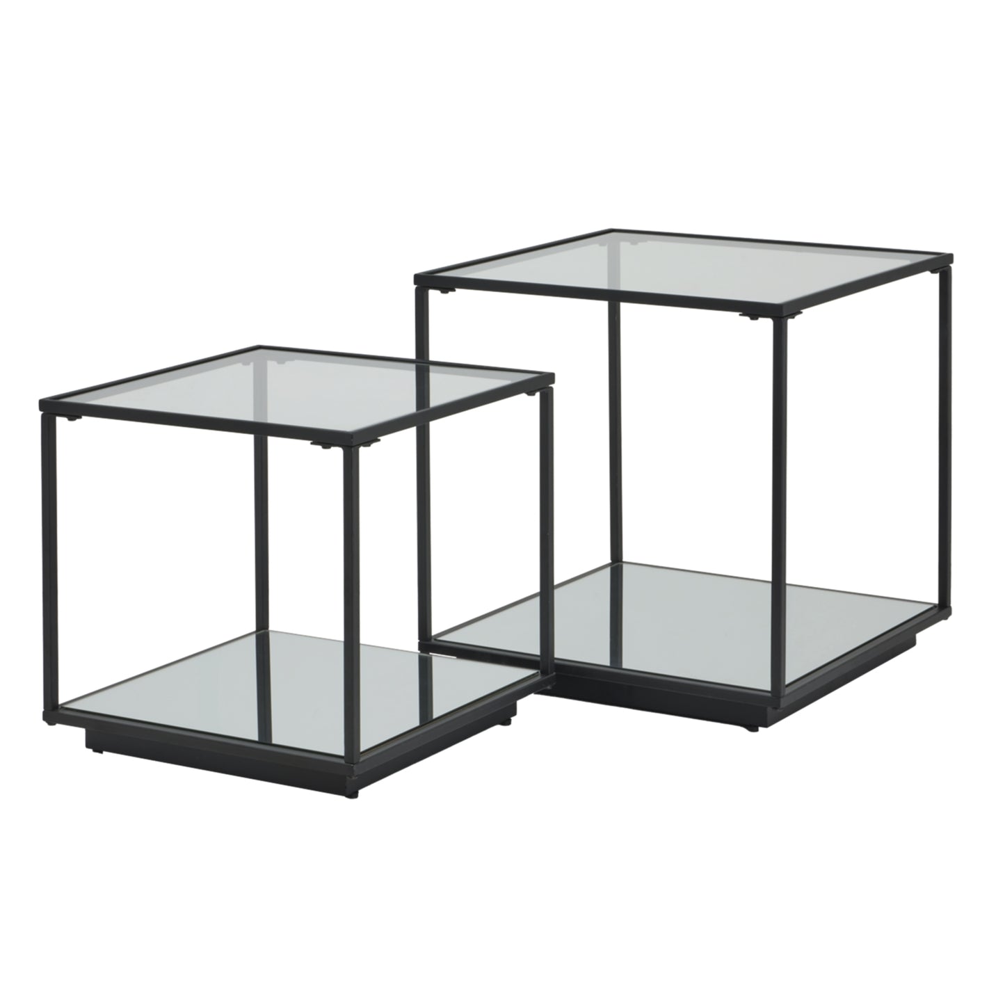 Lennox Black Framed Set Of 2 Side Tables - Skandi London