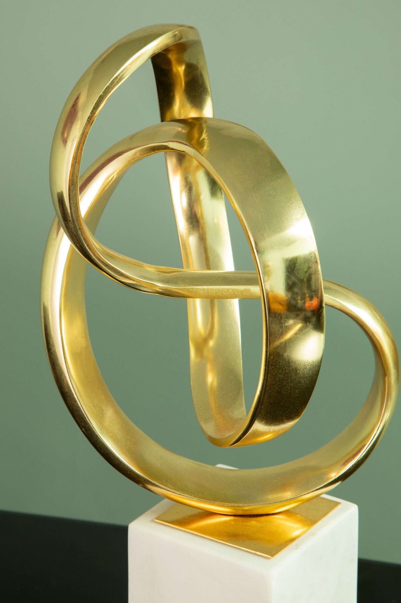 Kaspar Gold Finish Knot Sculpture - Skandi London