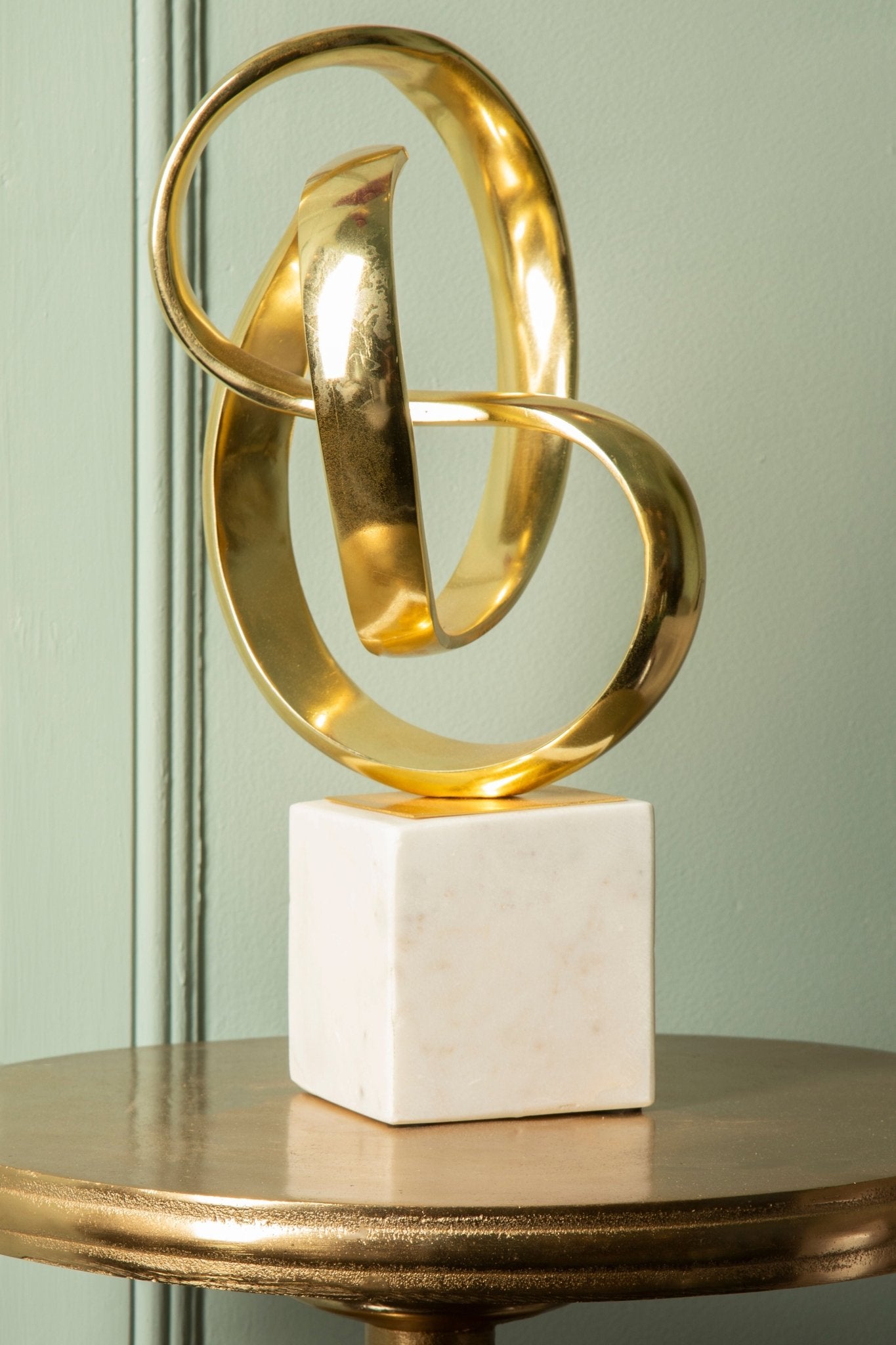 Kaspar Gold Finish Knot Sculpture - Skandi London