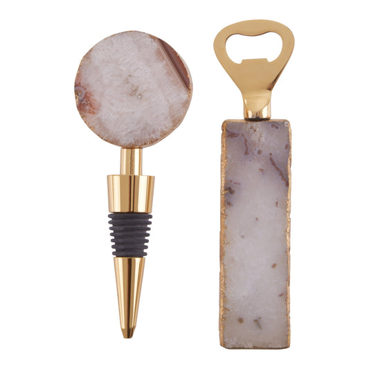Agata Bottle Opener And Stopper Set - Skandi London