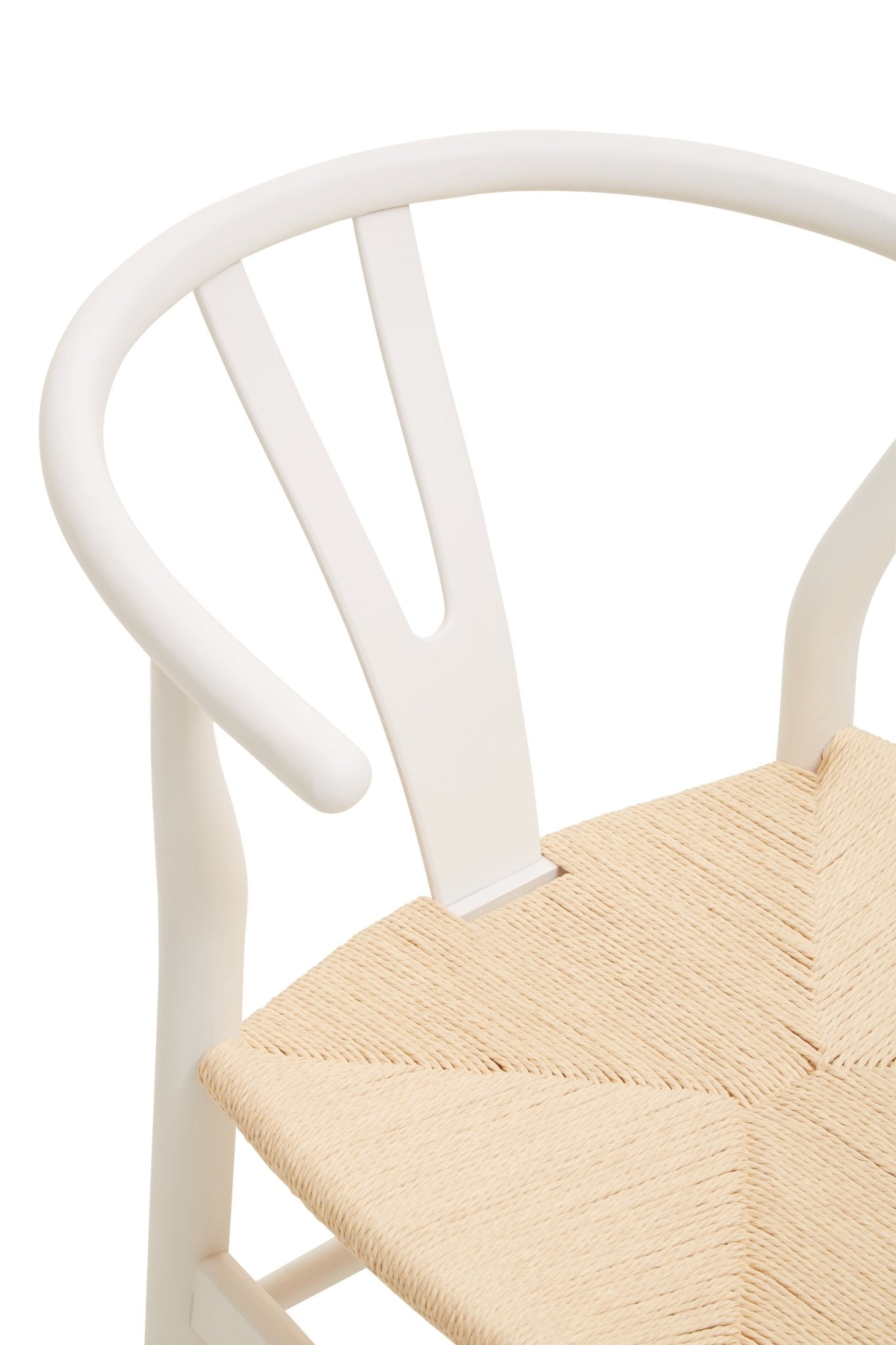 Janica Wishbone Antique White Chair - Skandi London