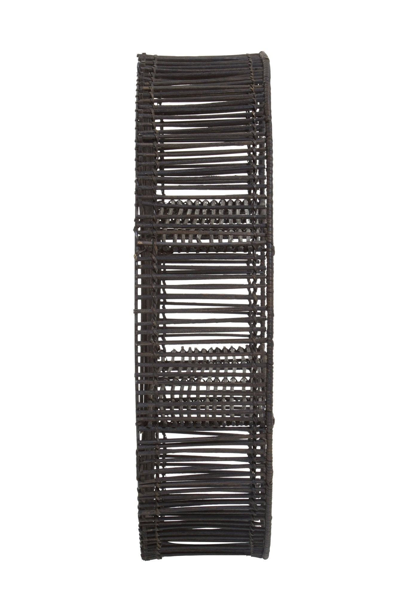 Barbro Large Black Rattan Wall Shelf - Skandi London
