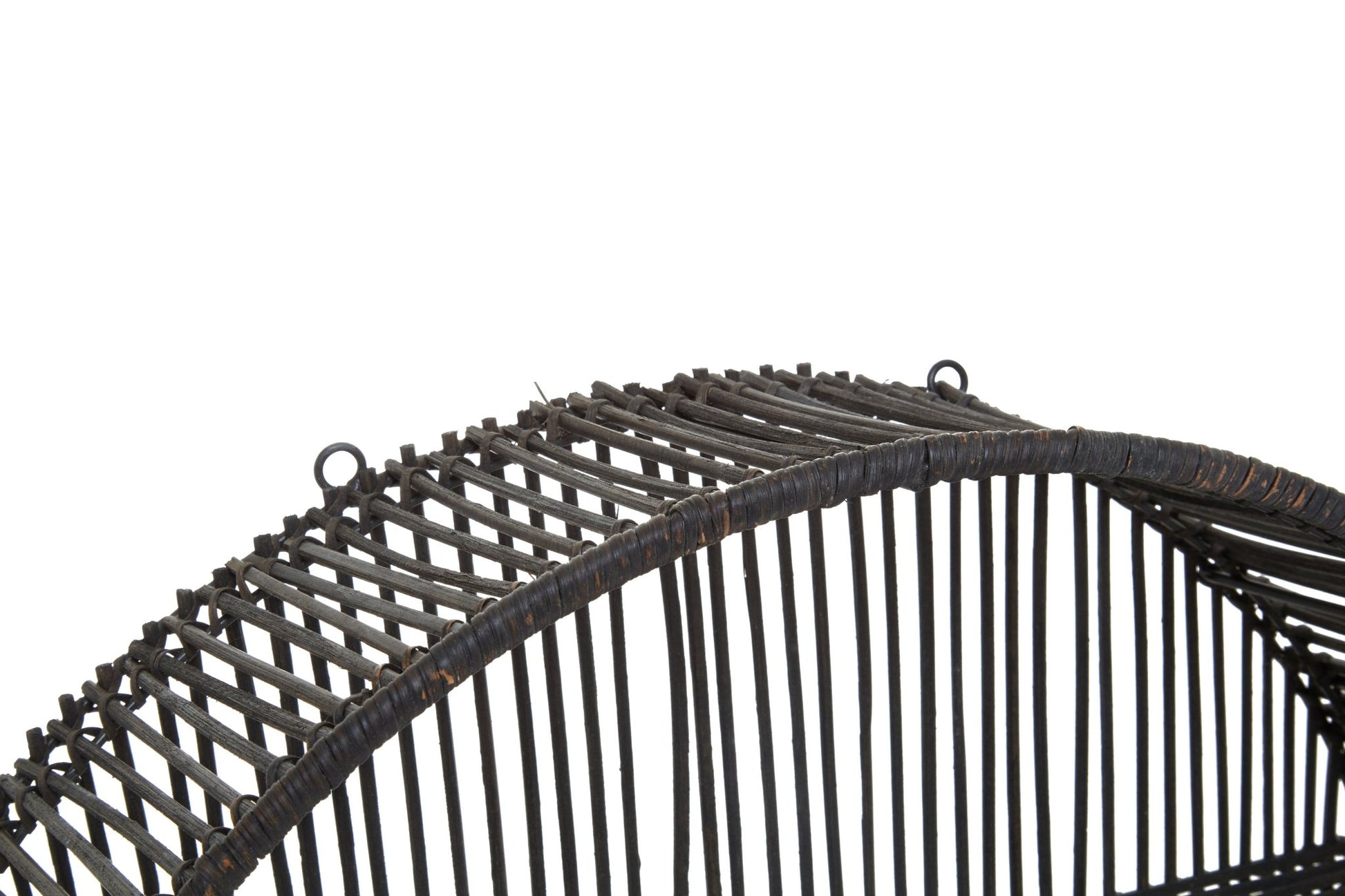 Barbro Large Black Rattan Wall Shelf - Skandi London