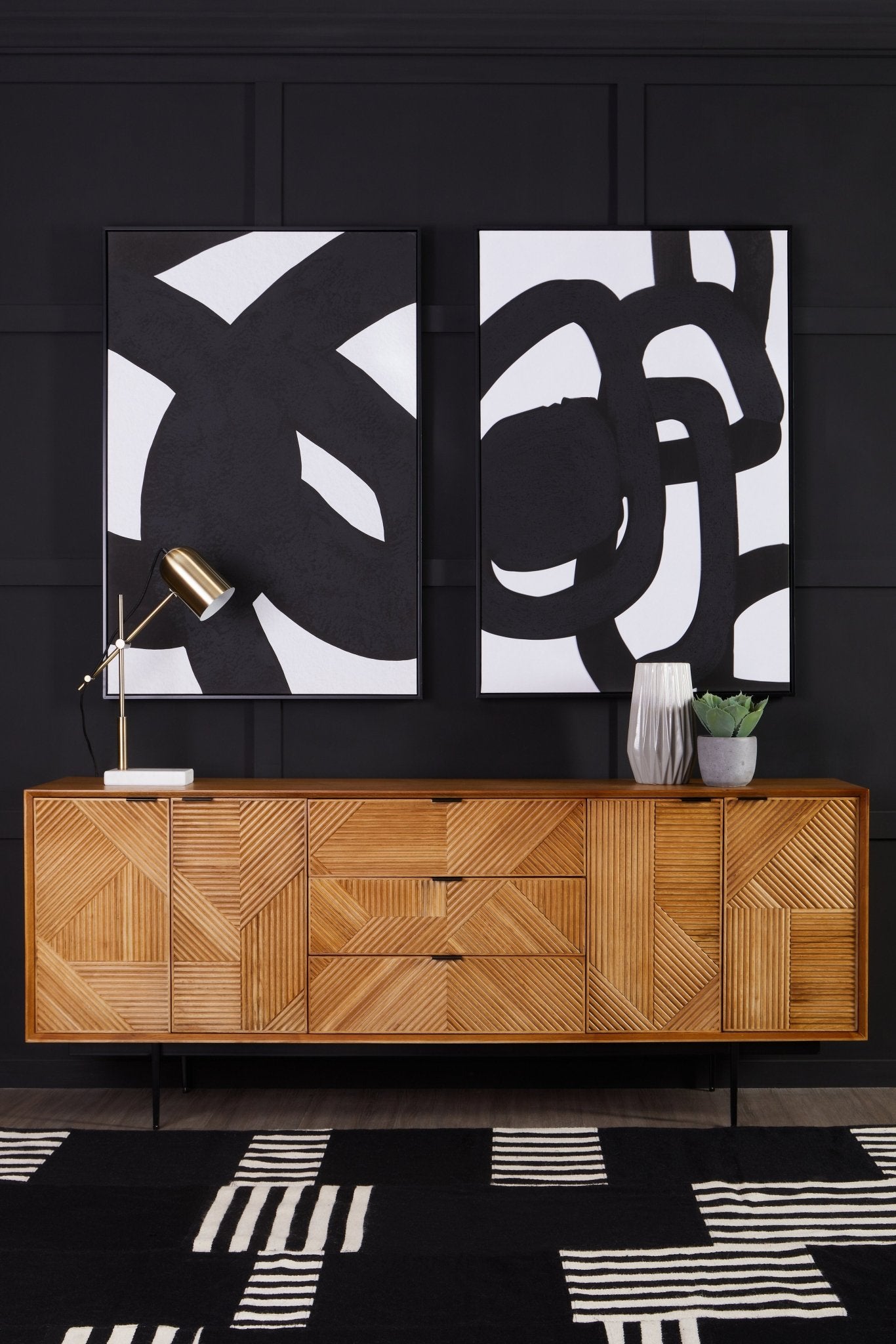 Gunnar Sideboard With Metal Legs - Skandi London
