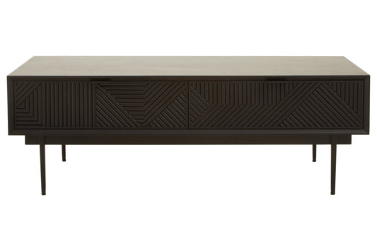 Gunnar Black Finish Wooden Coffee Table - Skandi London