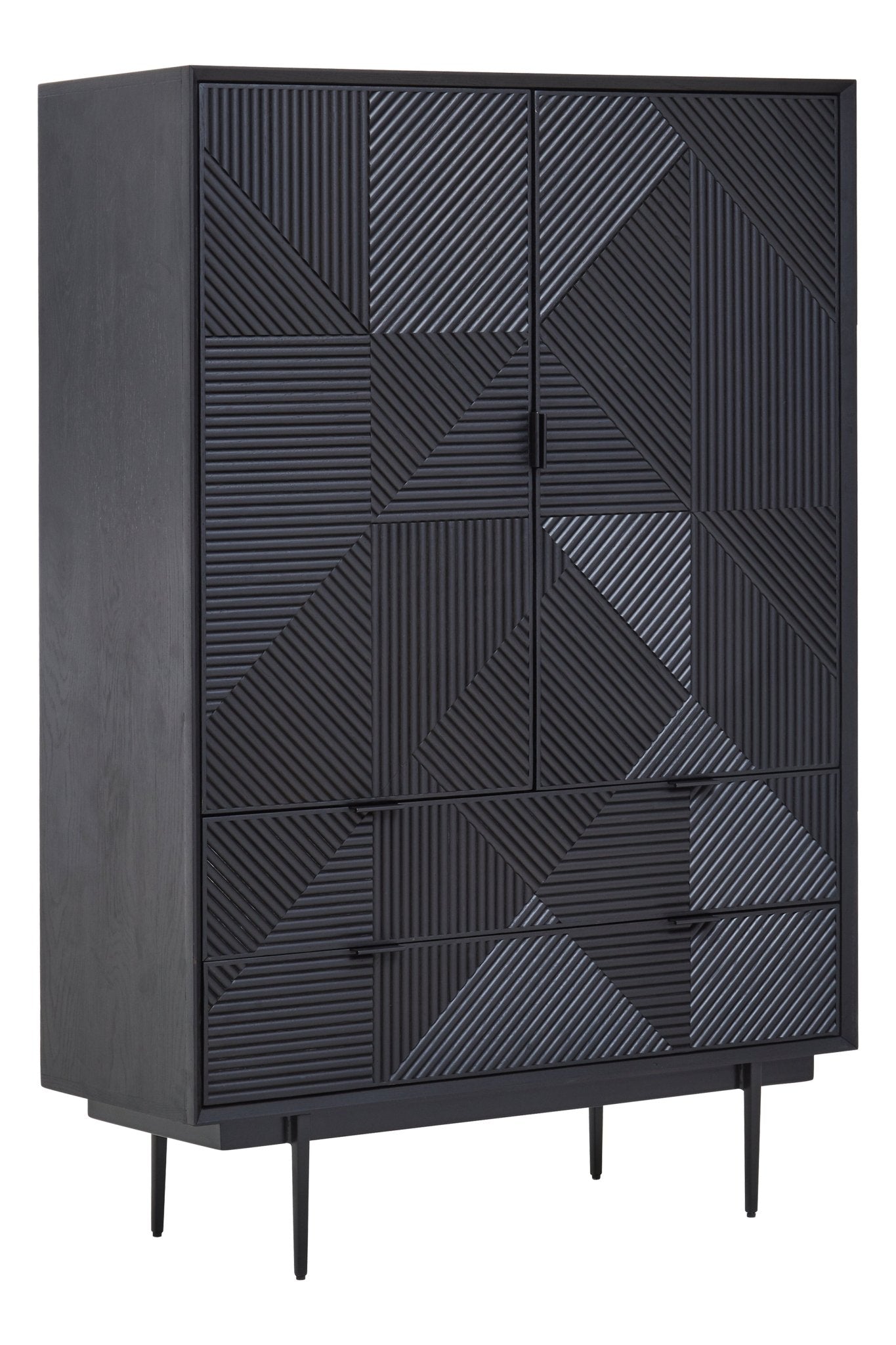 Gunnar Black Finish Wooden Cabinet - Skandi London