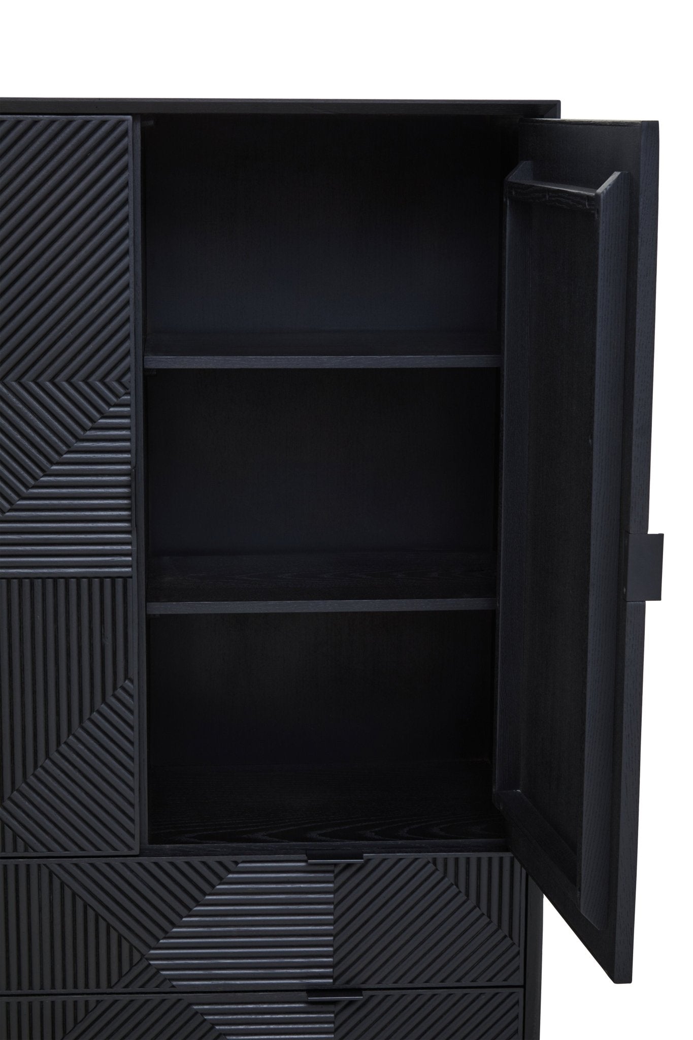 Gunnar Black Finish Wooden Cabinet - Skandi London