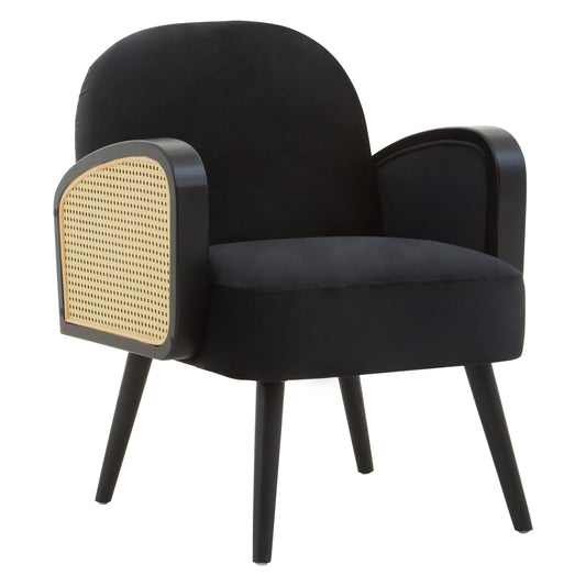 Erik Black Velvet Armchair - Skandi London