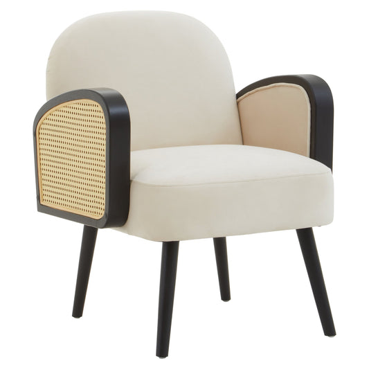 Erik Natural Velvet Armchair - Skandi London