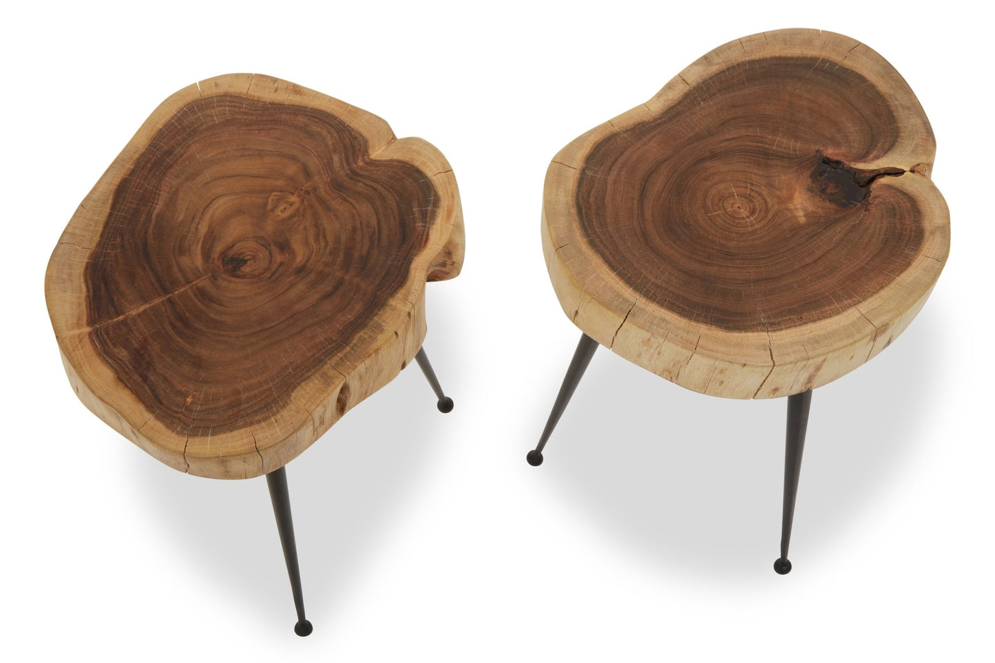 Kirby Set Of 2 Acacia Wood Side Tables - Skandi London