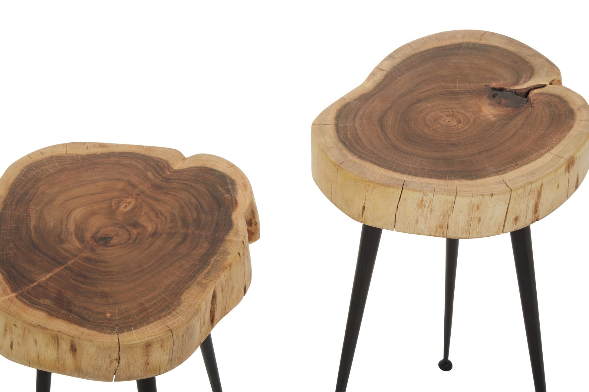 Kirby Set Of 2 Acacia Wood Side Tables - Skandi London