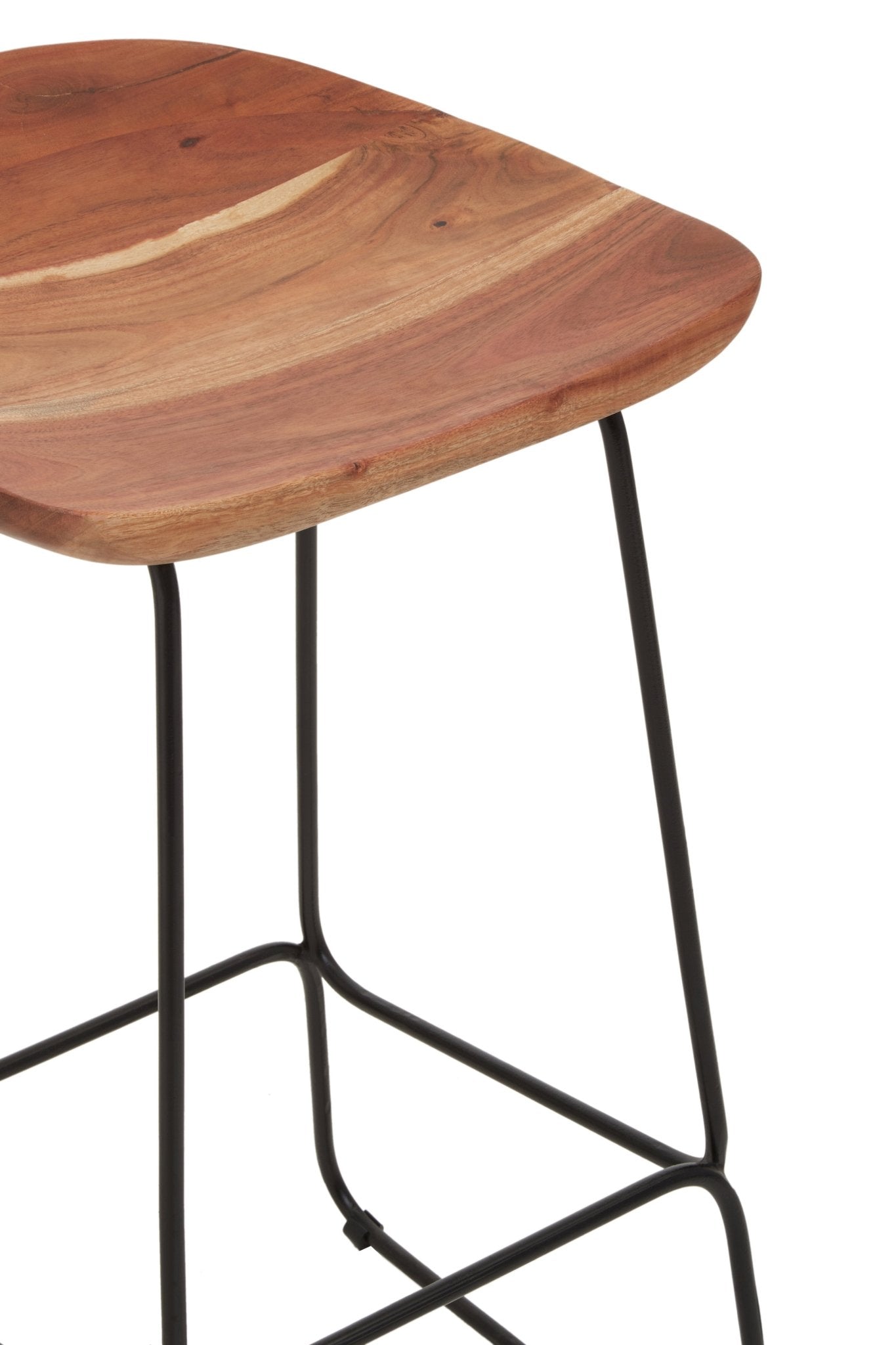 Kirby Black Frame Bar Stool - Skandi London
