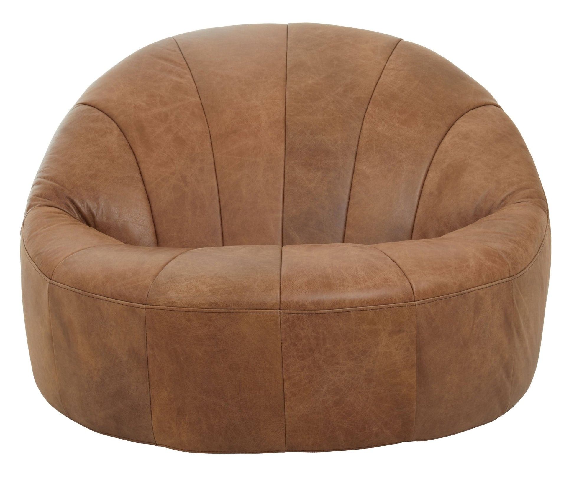Garth Light Brown Leather Chair - Skandi London