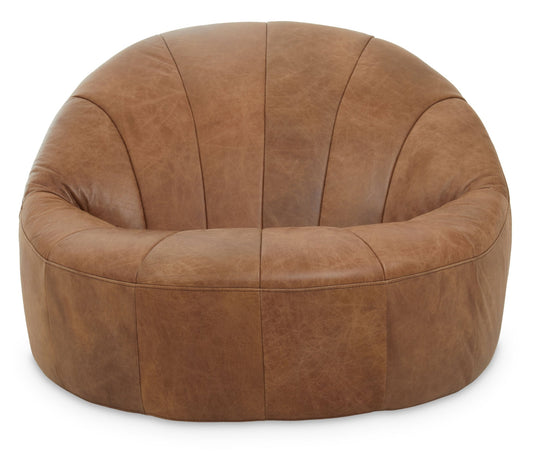 Garth Light Brown Leather Chair - Skandi London