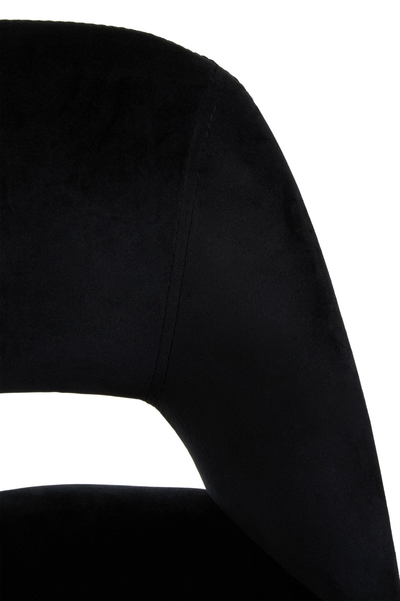 Signe Black Velvet Bar Chair - Skandi London