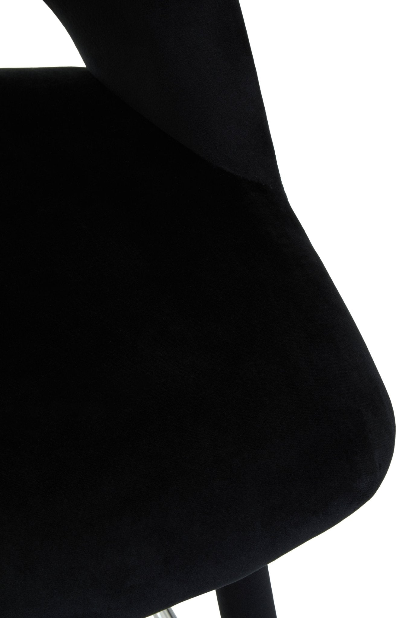 Signe Black Velvet Bar Chair - Skandi London