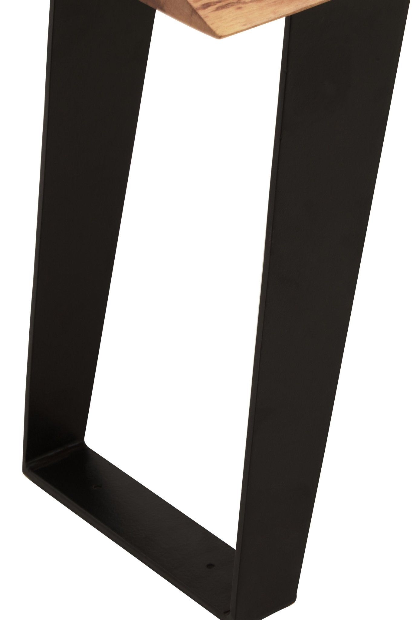 Pippi Acacia Wood And Looped Iron Base Bench - Skandi London