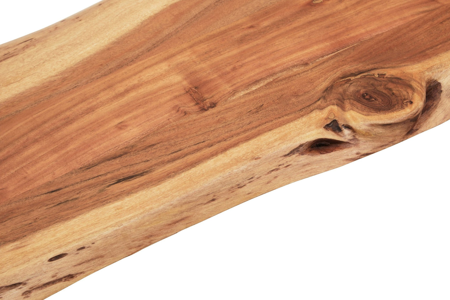 Pippi Acacia Wood And Looped Iron Base Bench - Skandi London