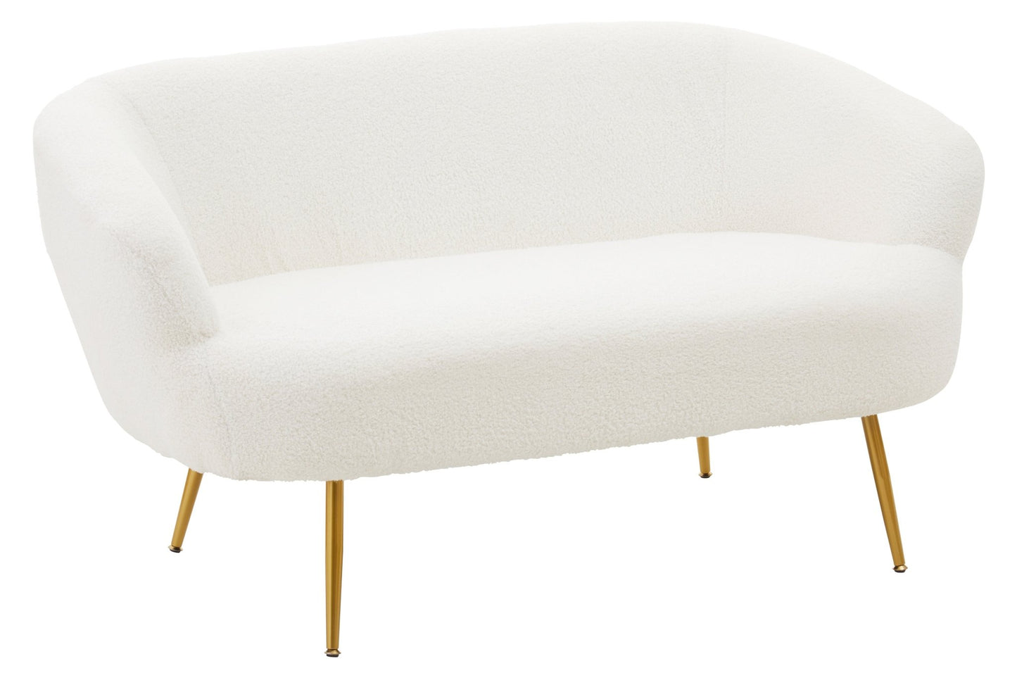 Sigvard Two Seat Sofa With Gold Finish Legs - Skandi London