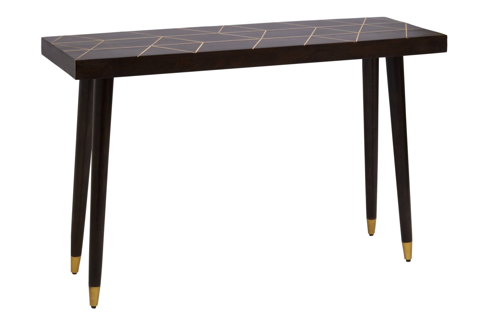 Kirk Mango Wood And Gold Finishing Console Table - Skandi London