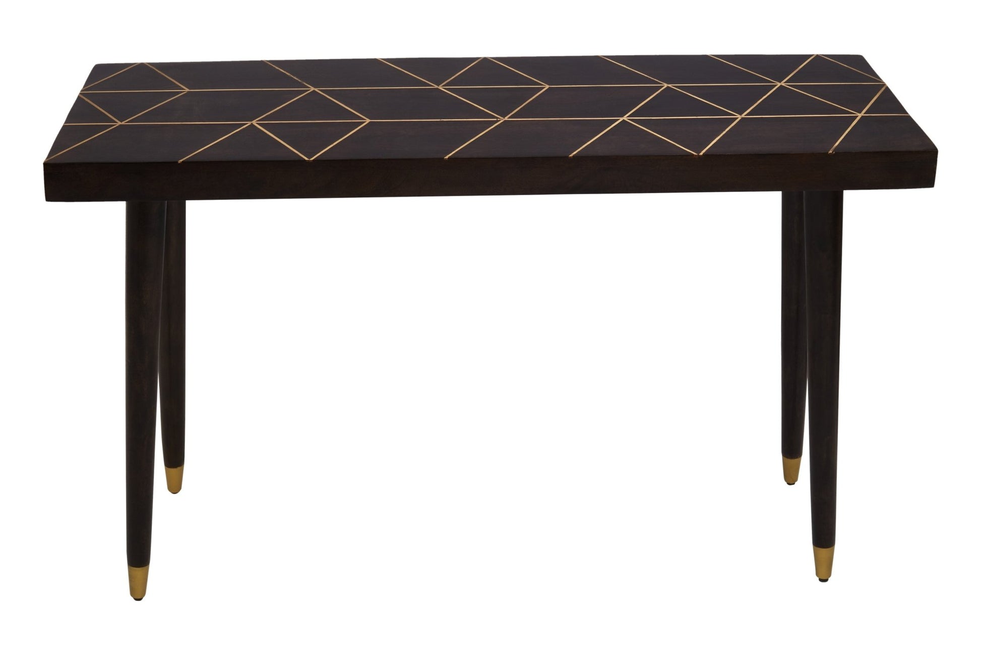 Kirk Mango Wood And Gold Finishing Console Table - Skandi London