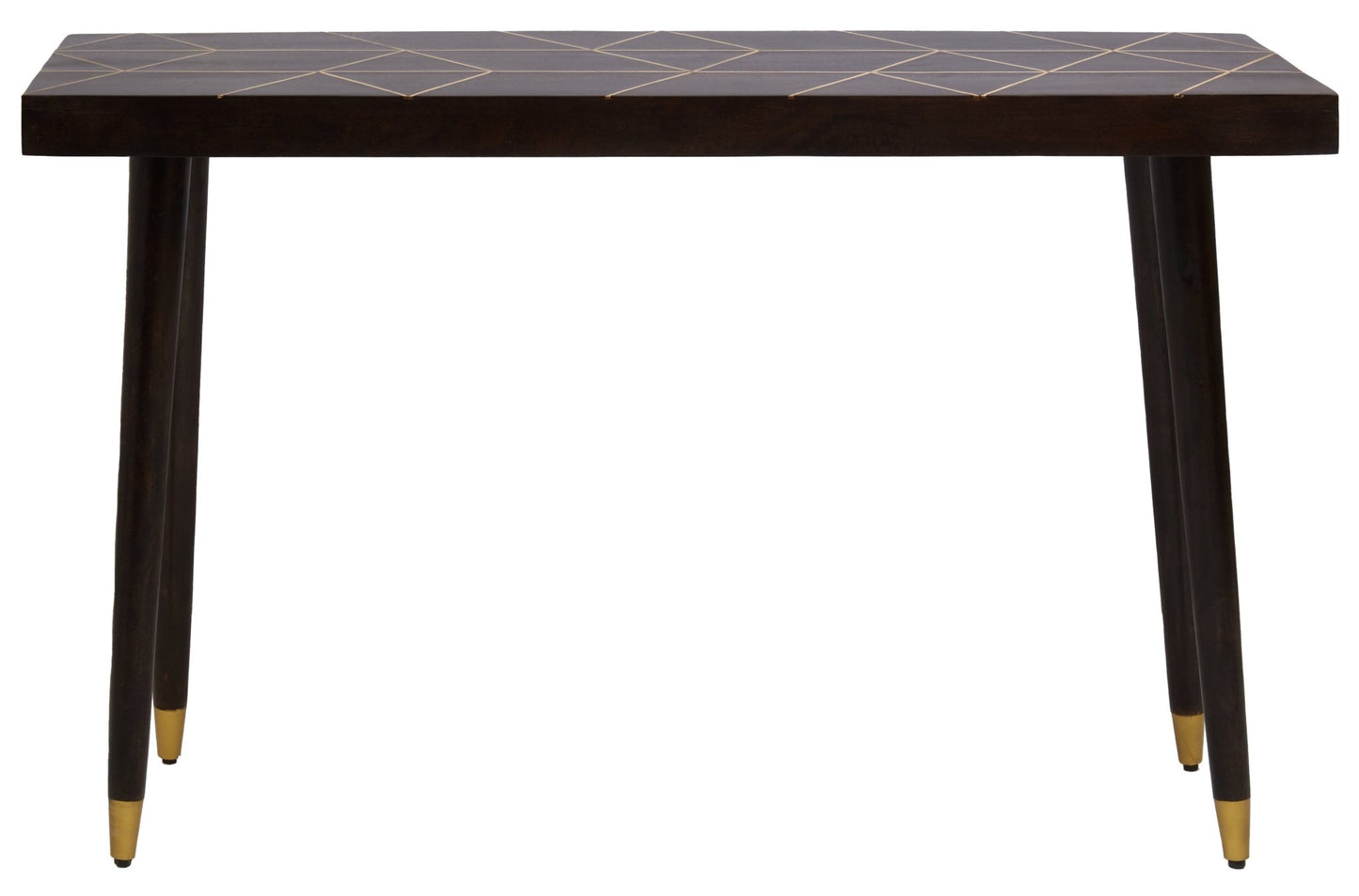 Kirk Mango Wood And Gold Finishing Console Table - Skandi London