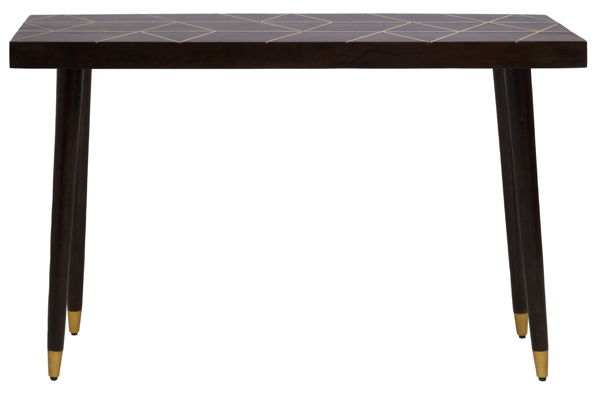 Kirk Mango Wood And Gold Finishing Console Table - Skandi London