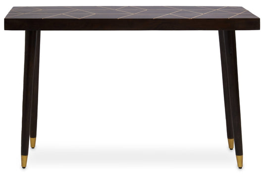 Kirk Mango Wood And Gold Finishing Console Table - Skandi London