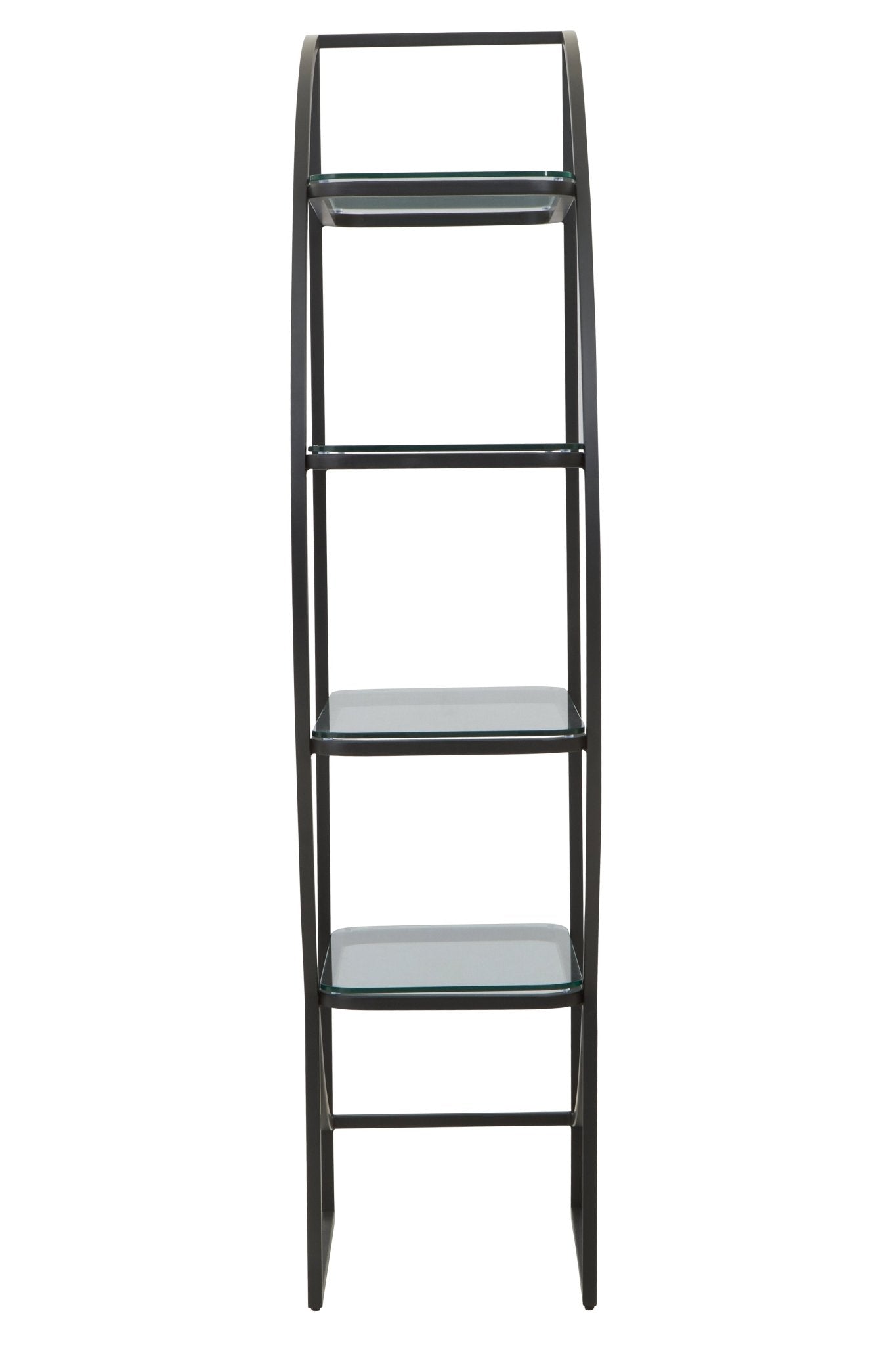 Sander Left Half Moon Black Shelf Unit - Skandi London