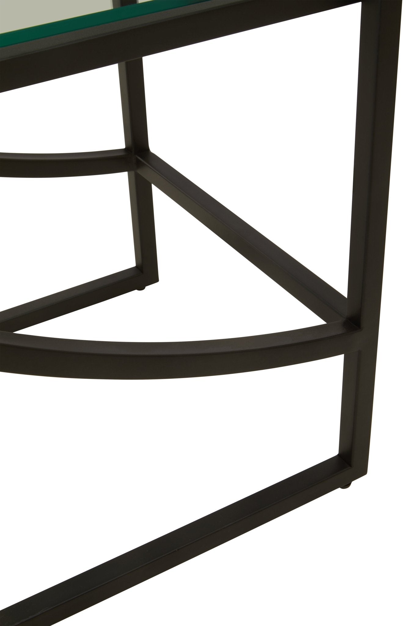 Sander Left Half Moon Black Shelf Unit - Skandi London