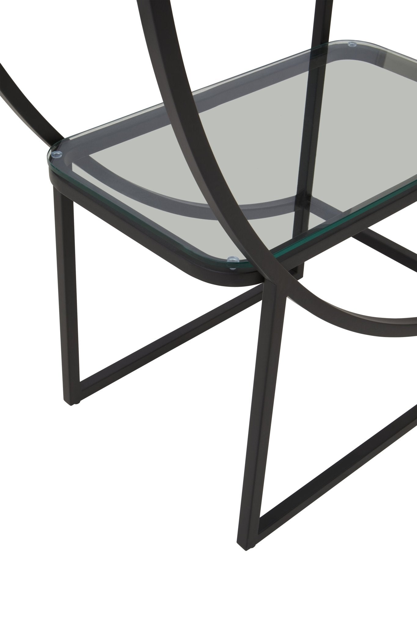 Sander Left Half Moon Black Shelf Unit - Skandi London