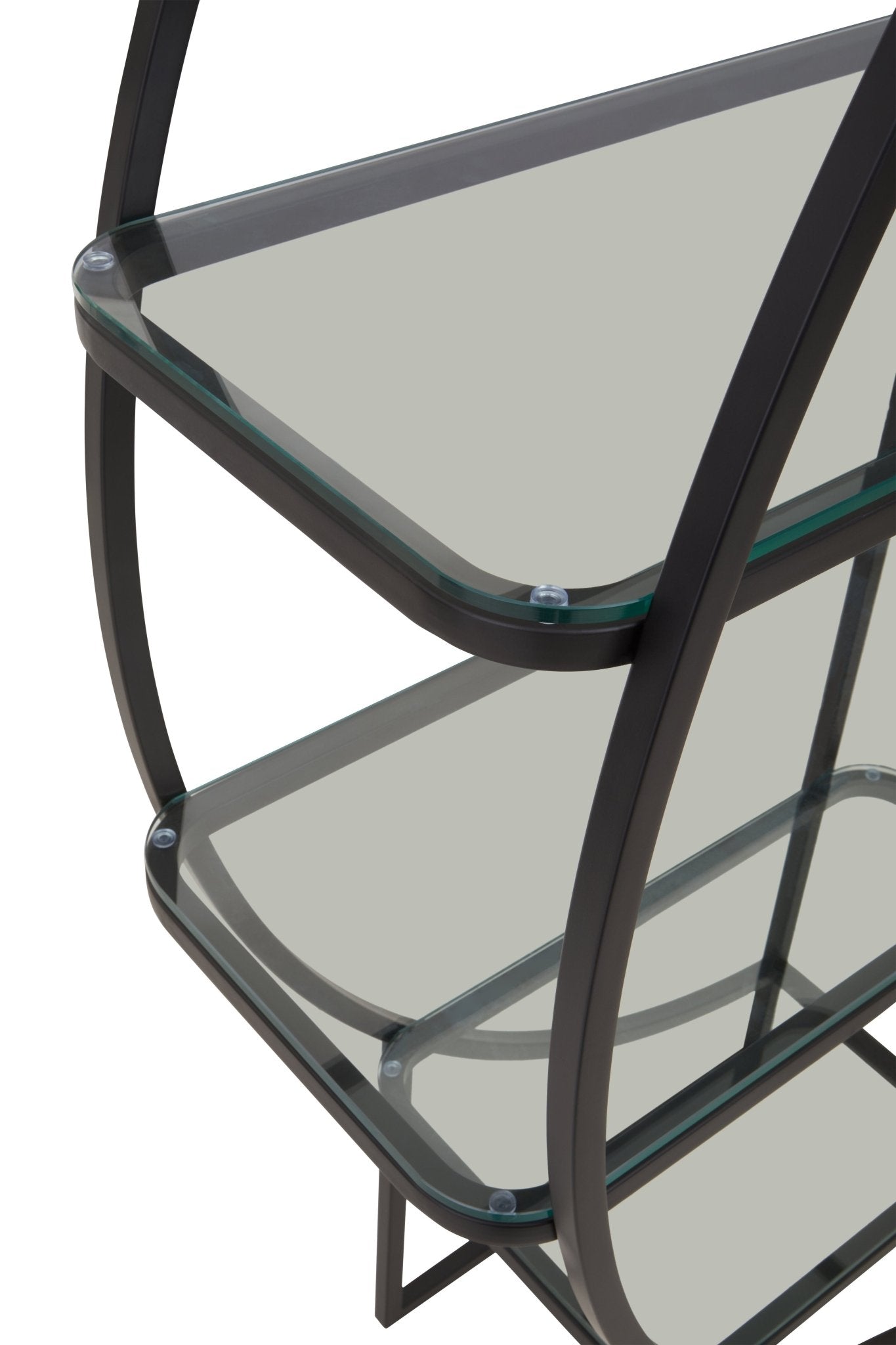 Sander Left Half Moon Black Shelf Unit - Skandi London
