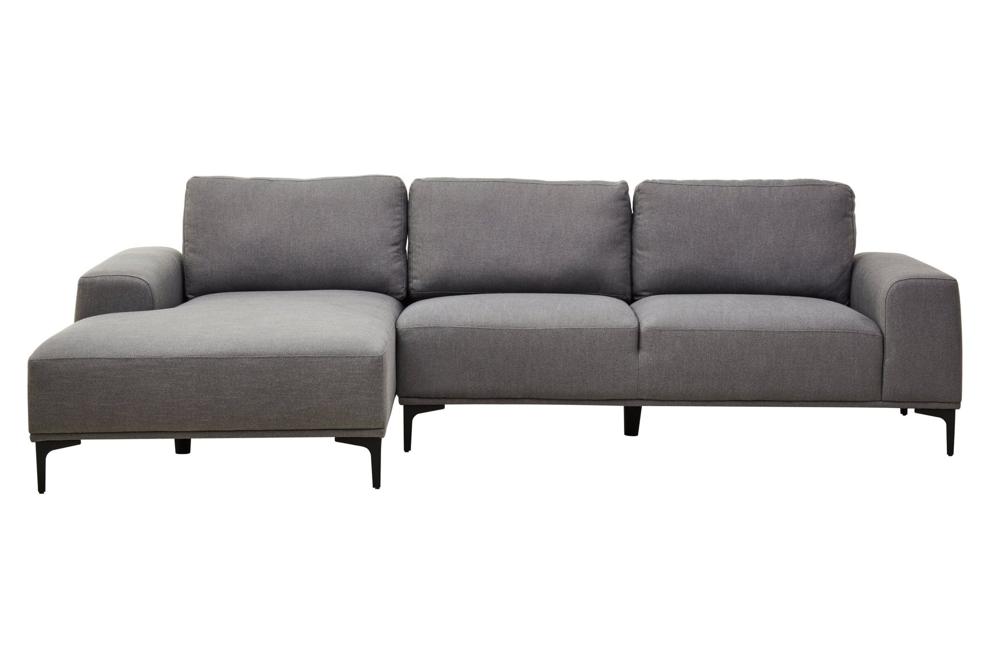 Rakel 3 Seat Grey Fabric Right Chaise Sofa - Skandi London