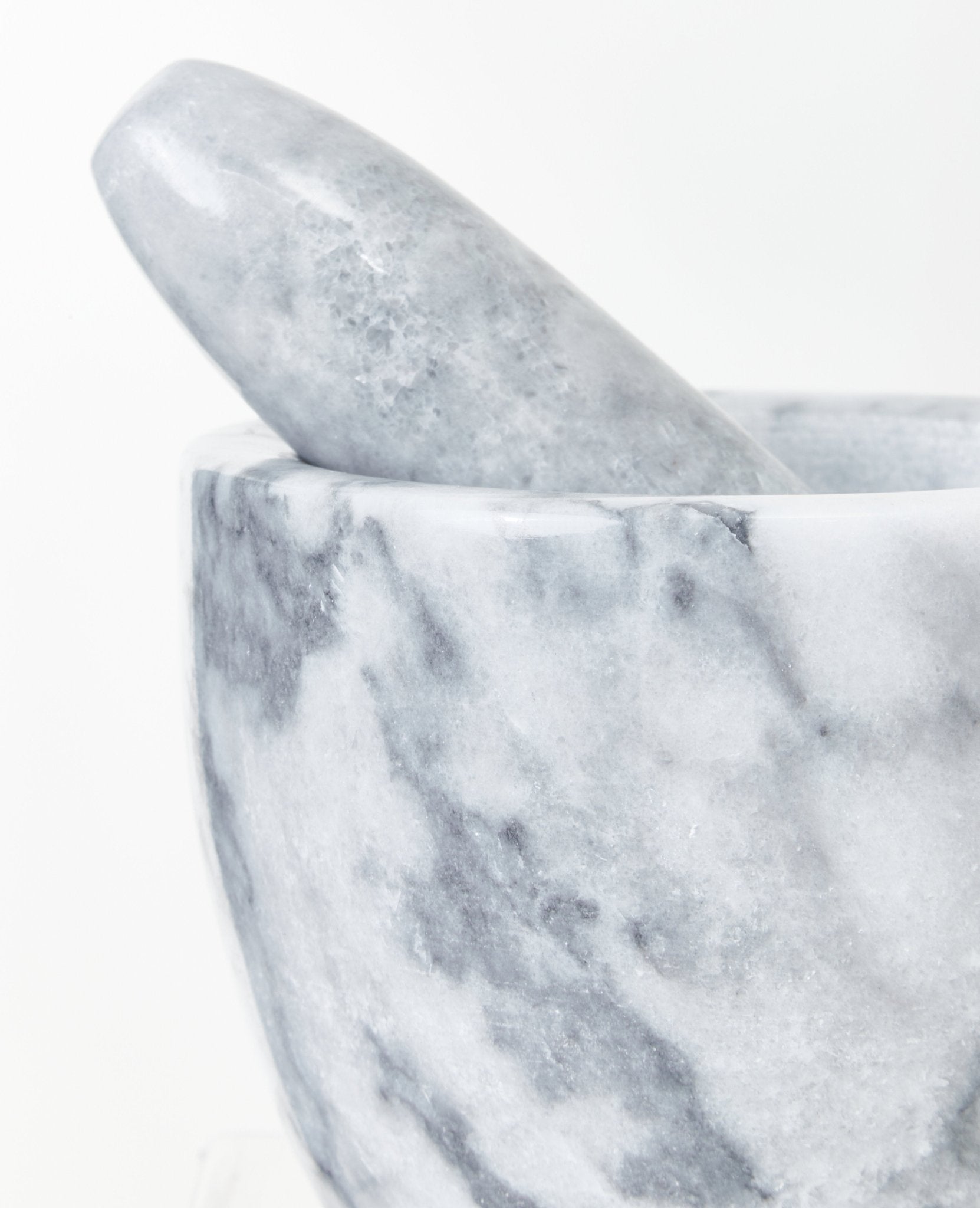 Mikele Grey Marble Tapered Mortar and Pestle - Skandi London