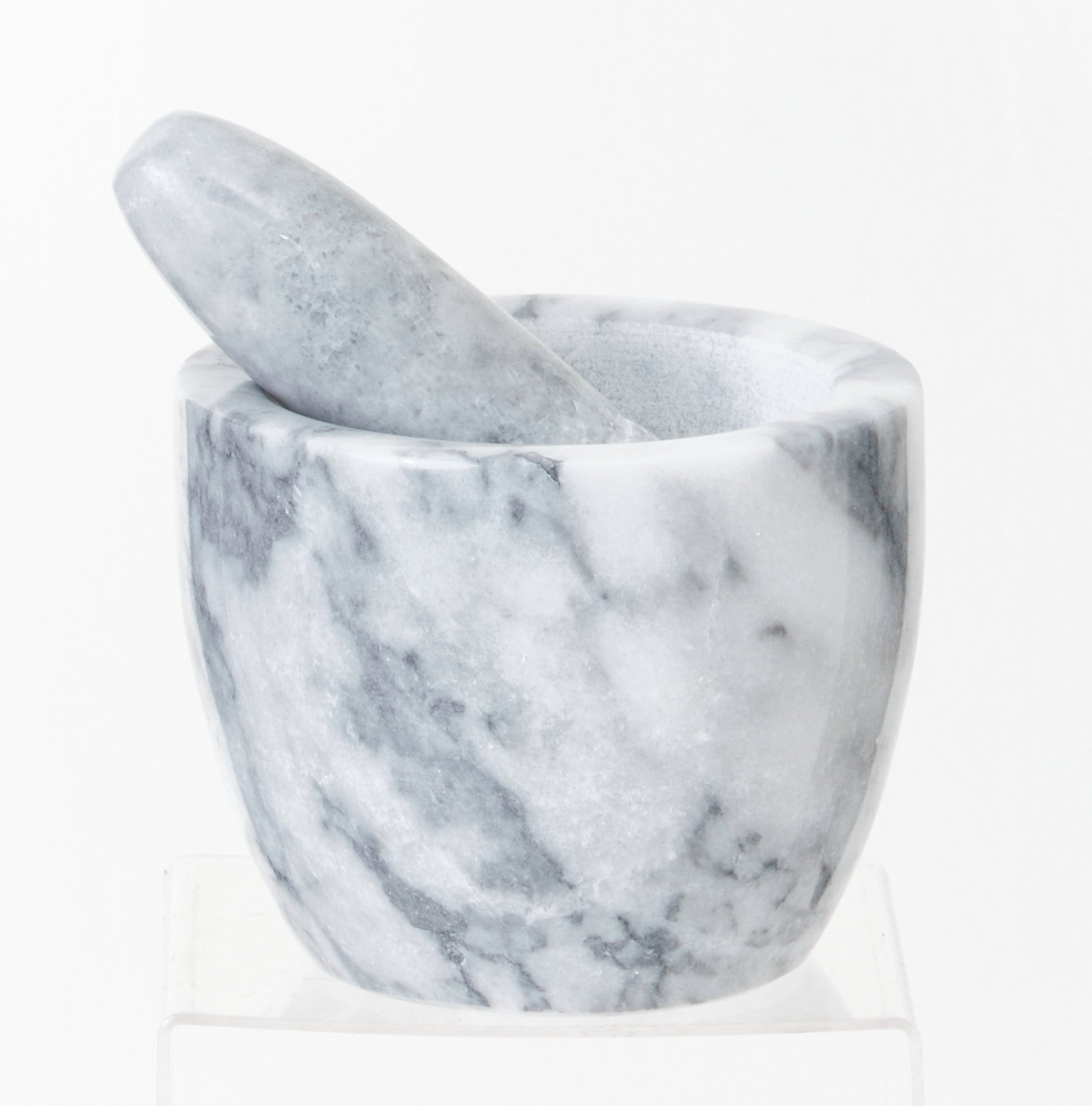 Mikele Grey Marble Tapered Mortar and Pestle - Skandi London