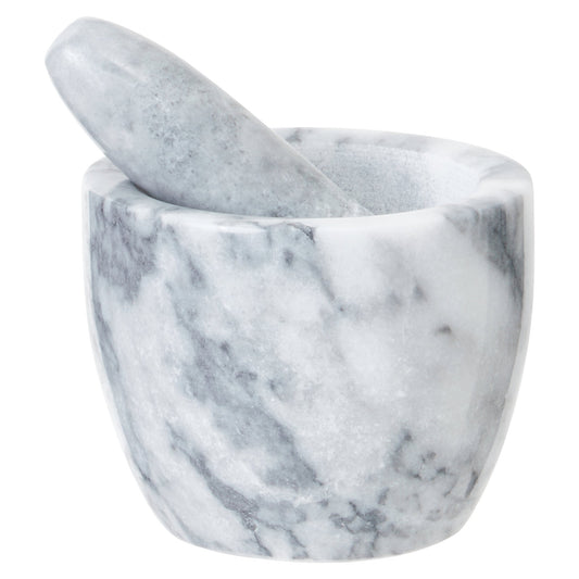 Mikele Grey Marble Tapered Mortar and Pestle - Skandi London
