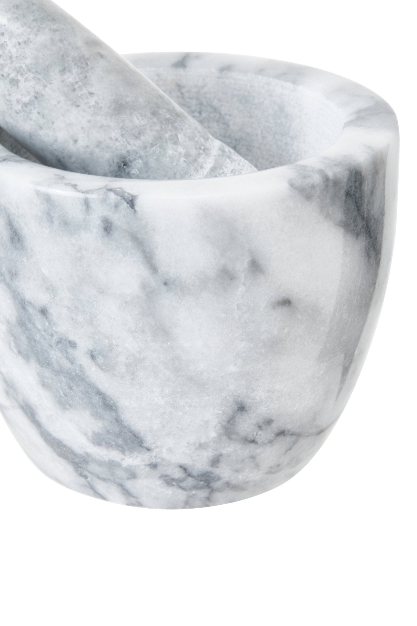 Mikele Grey Marble Tapered Mortar and Pestle - Skandi London